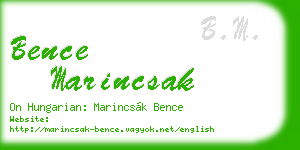 bence marincsak business card